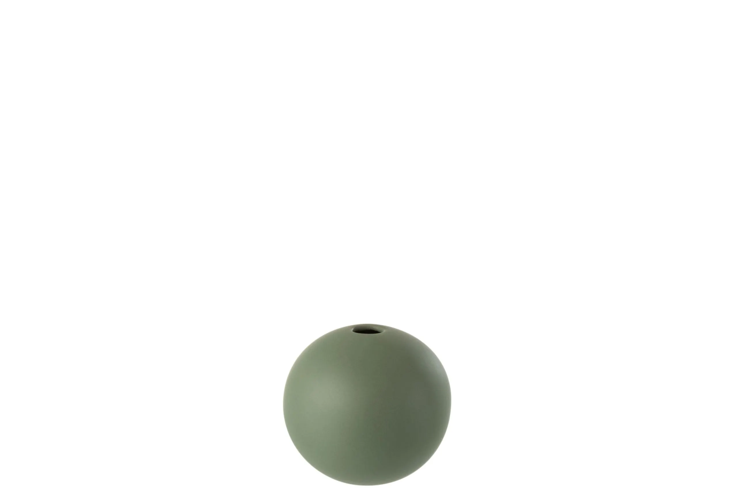 Vase boule ceramique vert small