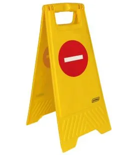 Panneau avertissement sens interdit rectangulaire jaune 28 cm Probbax