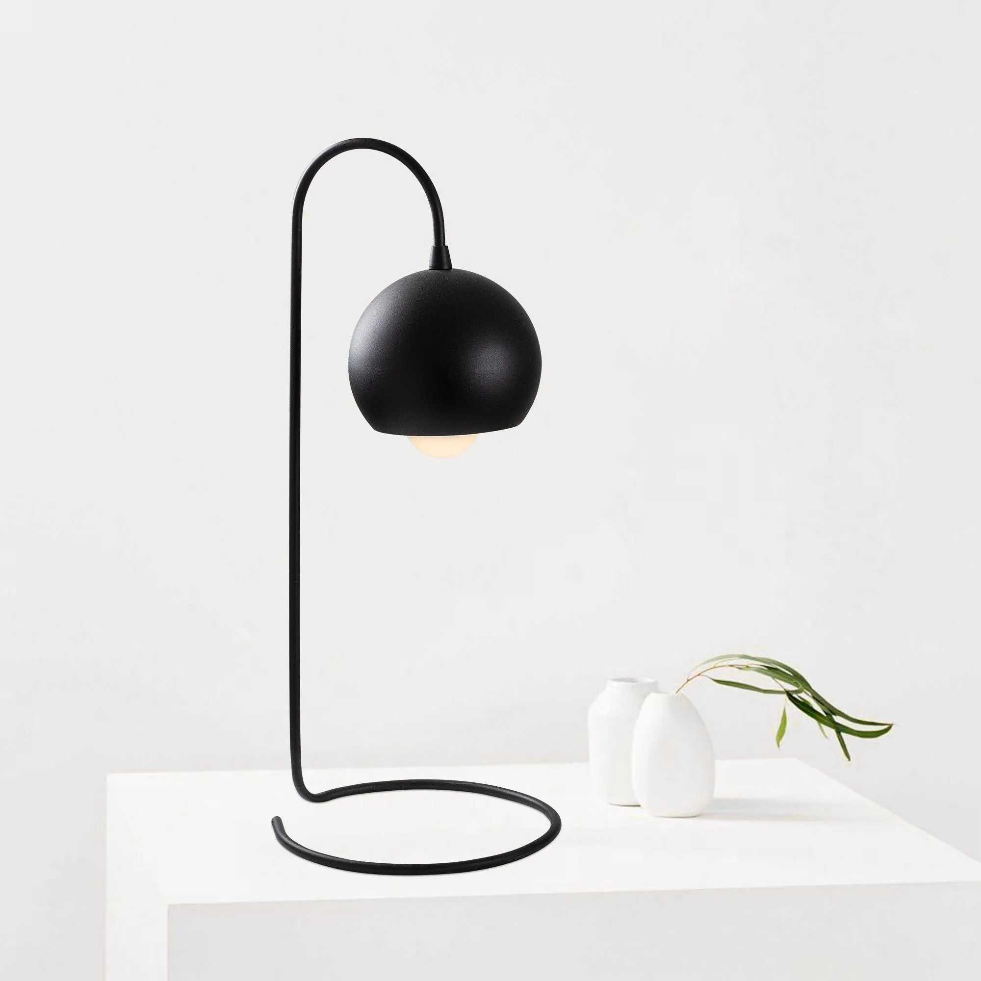 Yılan Lampe de table | CORPS EN MÉTAL | Noir