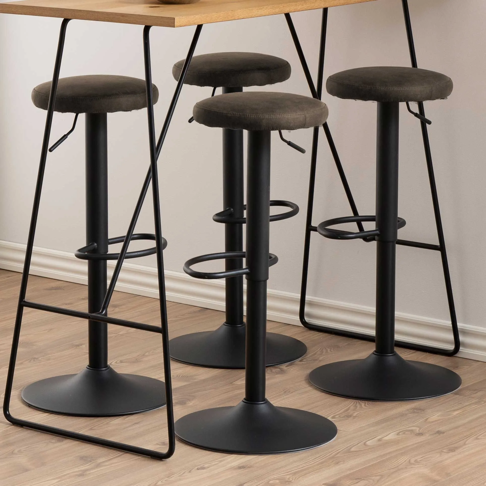 Tabouret de bar Finley - antraciet