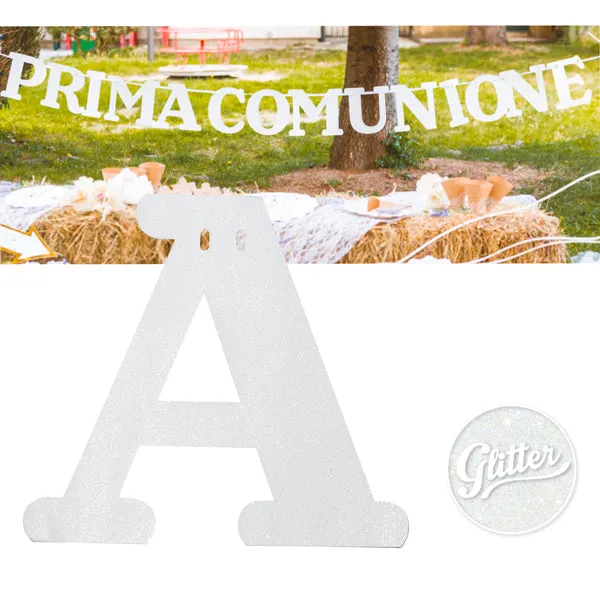 Givi First Communion Garland 3m White with Glitter