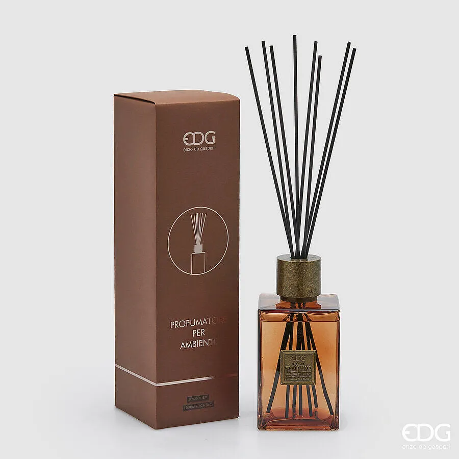 EDG Enzo De Gasperi Square Bottle Diffuser 1.200 Ml H 22 Cm Black Fore