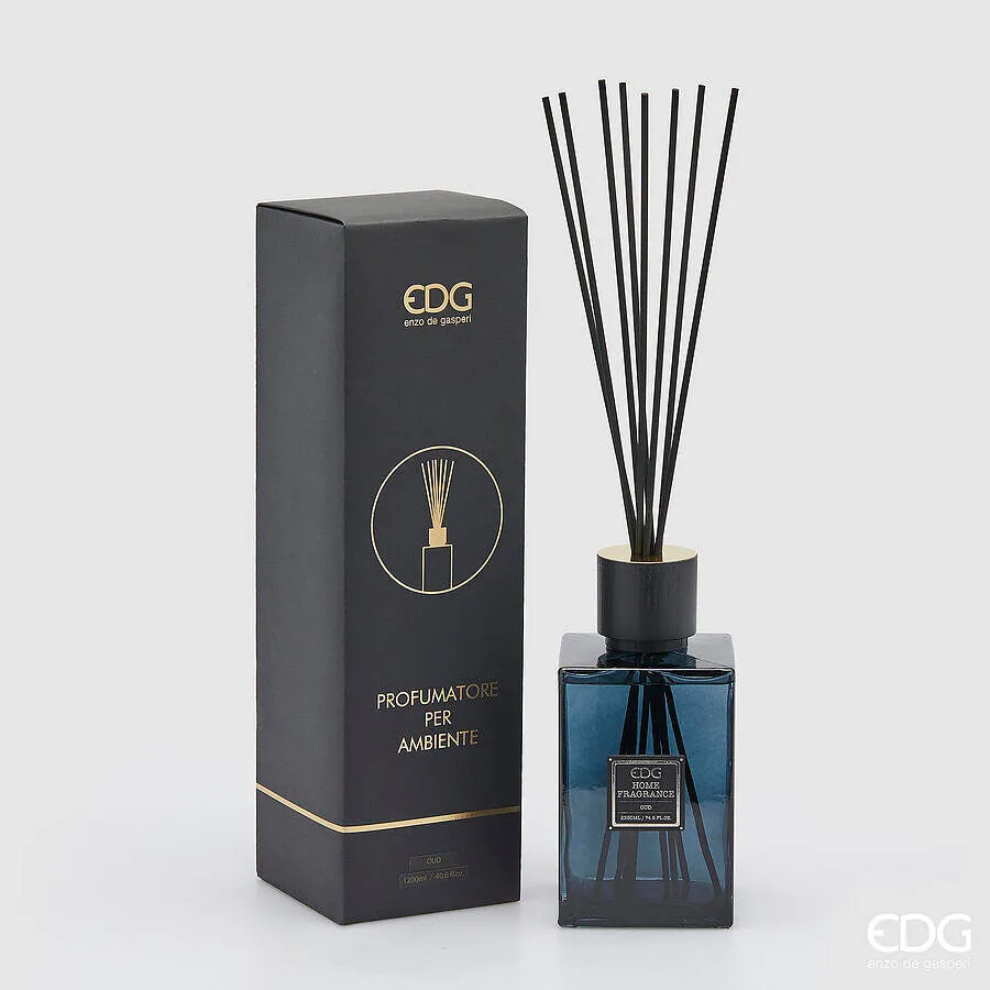 EDG Enzo De Gasperi Square Bottle Diffuser 1.200 Ml H 22 Cm Oud Gift B