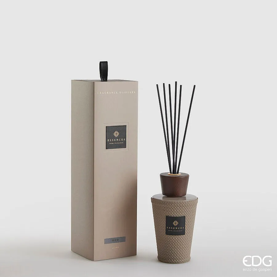 EDG Enzo De Gasperi Perfumer Leather Bottle 300 Ml H 17 Cm Oud Gift Bo