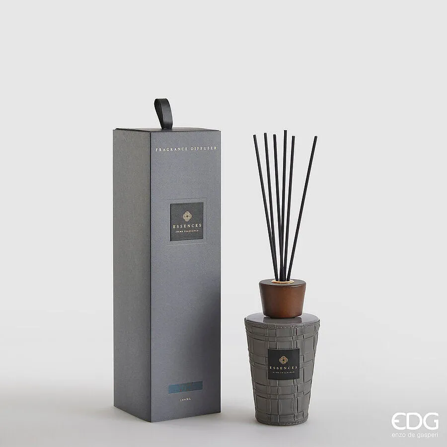 EDG Enzo De Gasperi Leather Bottle Fragrance 300 Ml H 17 Cm Black Pepp