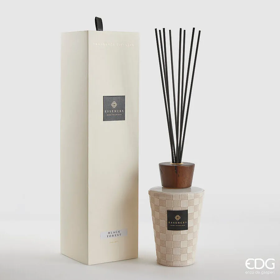 EDG Enzo De Gasperi Leather Bottle Diffuser 1.000 Ml H 22 Cm Black For