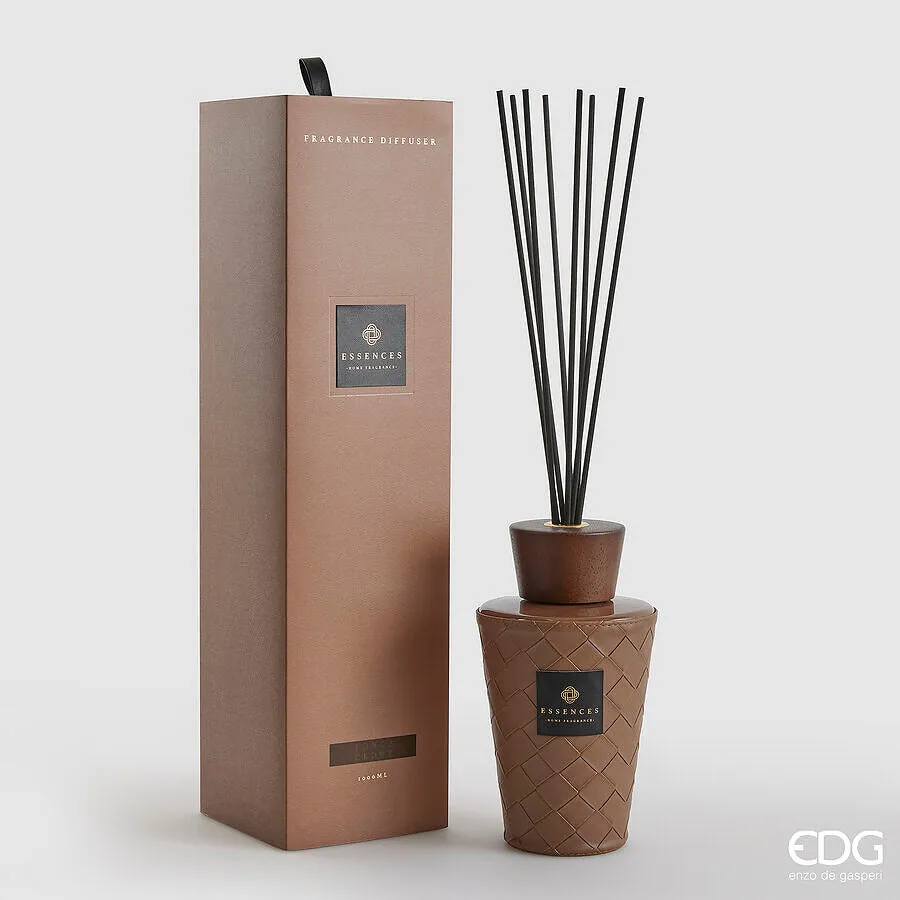 EDG Enzo De Gasperi Leather Bottle Perfume 1.000 Ml H 22 Cm Tonka Clov