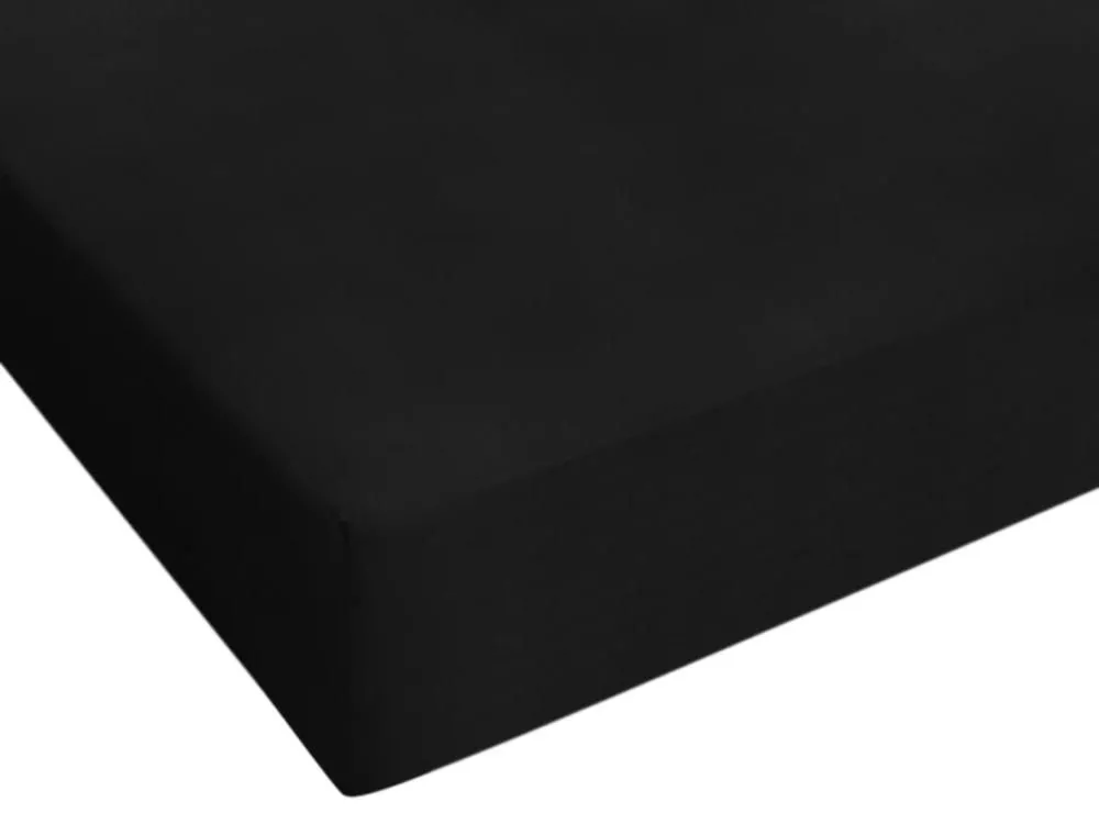 Drap-housse Jersey noir 80/90/100x200cm