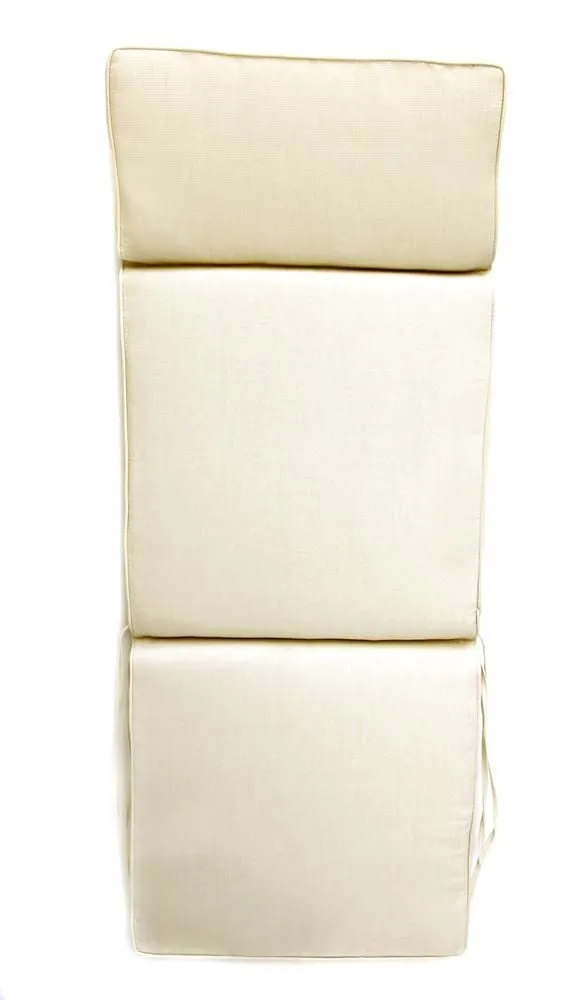 Coussin chaise de jardin réglable - écru