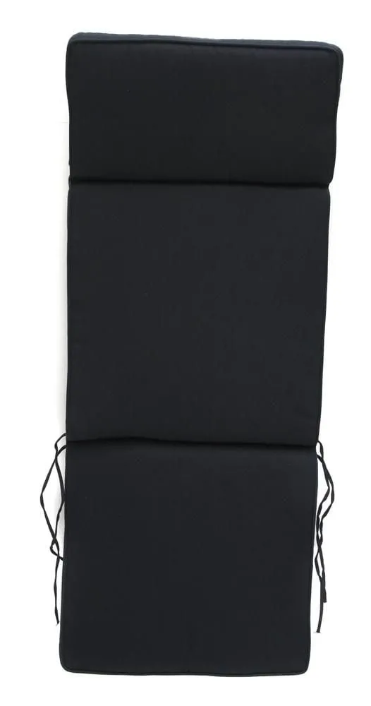 Coussin chaise de jardin réglable - noir