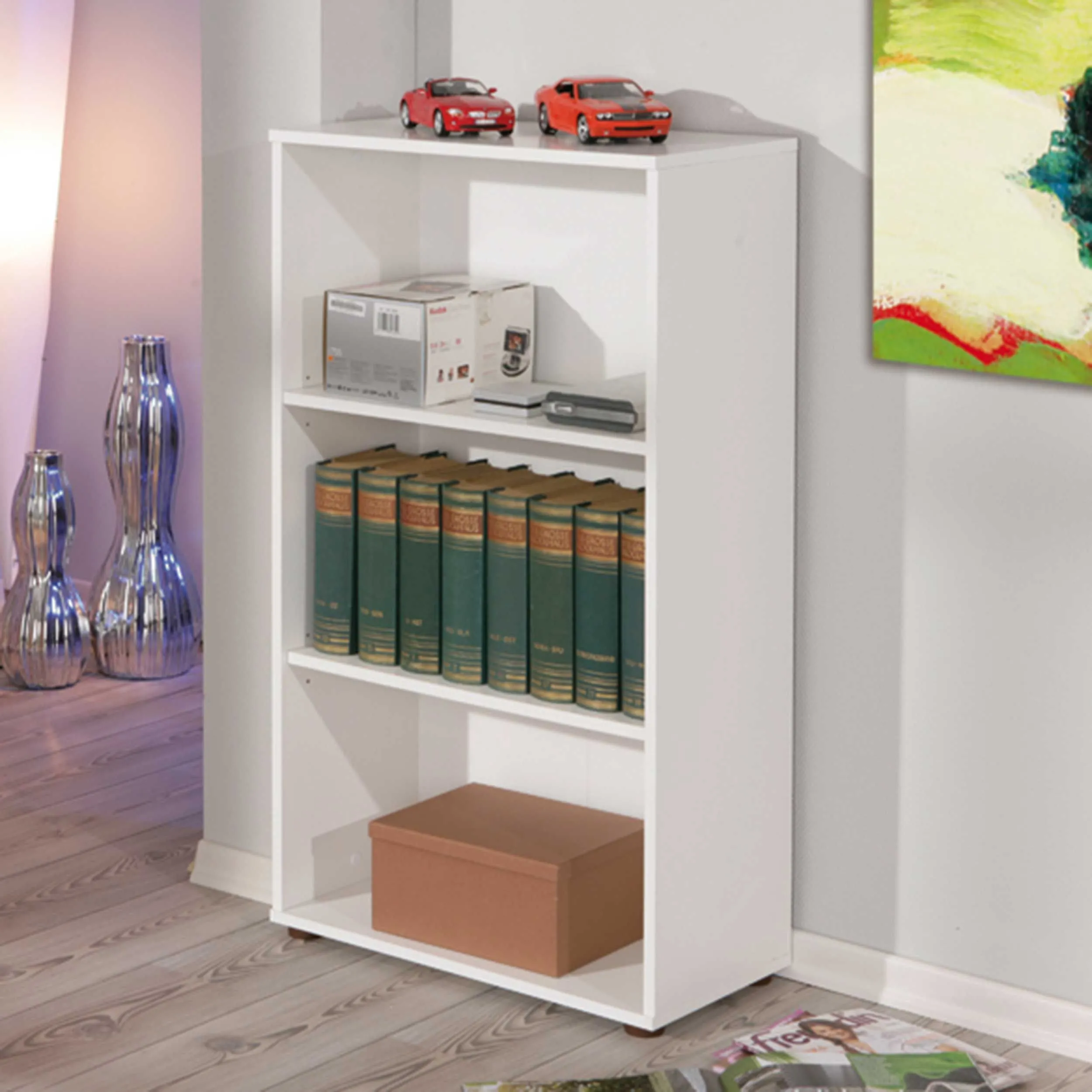 Bibliothèque Parini 3 compartiments - blanc