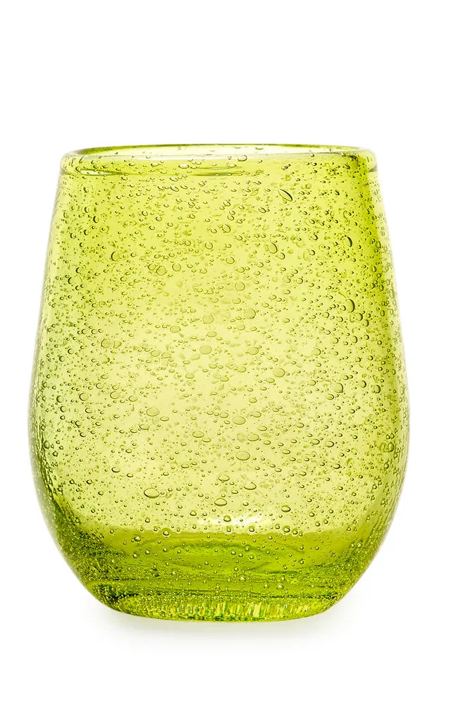 Fade Green Bubble Glass 300 Ml Cf 6 Pcs