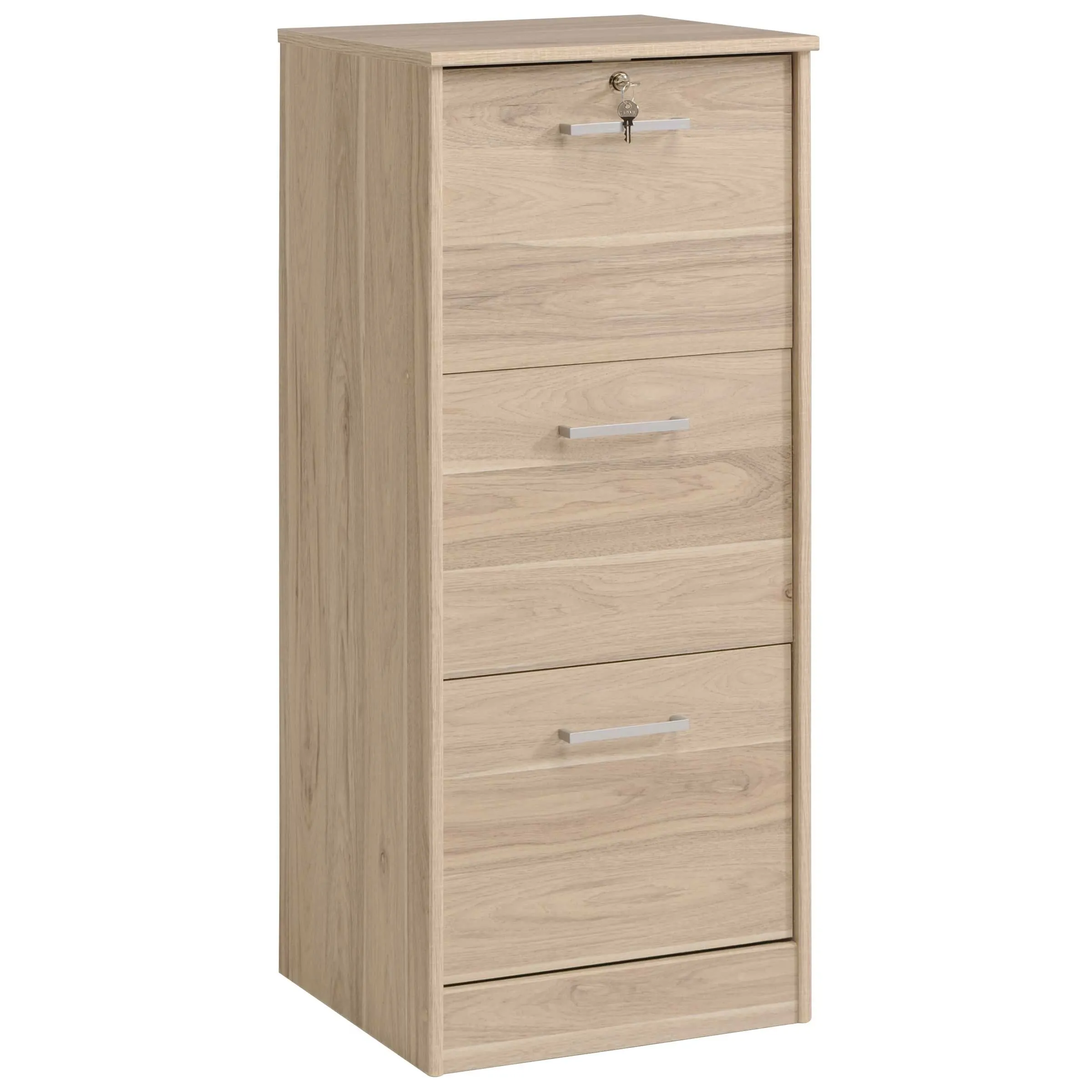 Classeur pour dossiers Ludwig avec serrure - chêne