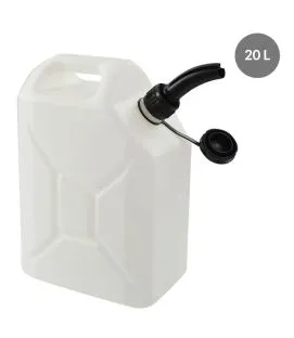 Jerrican Sans couvercle blanc plastique 32x20x46 cm 20 L fond plein parois pleines Gilac