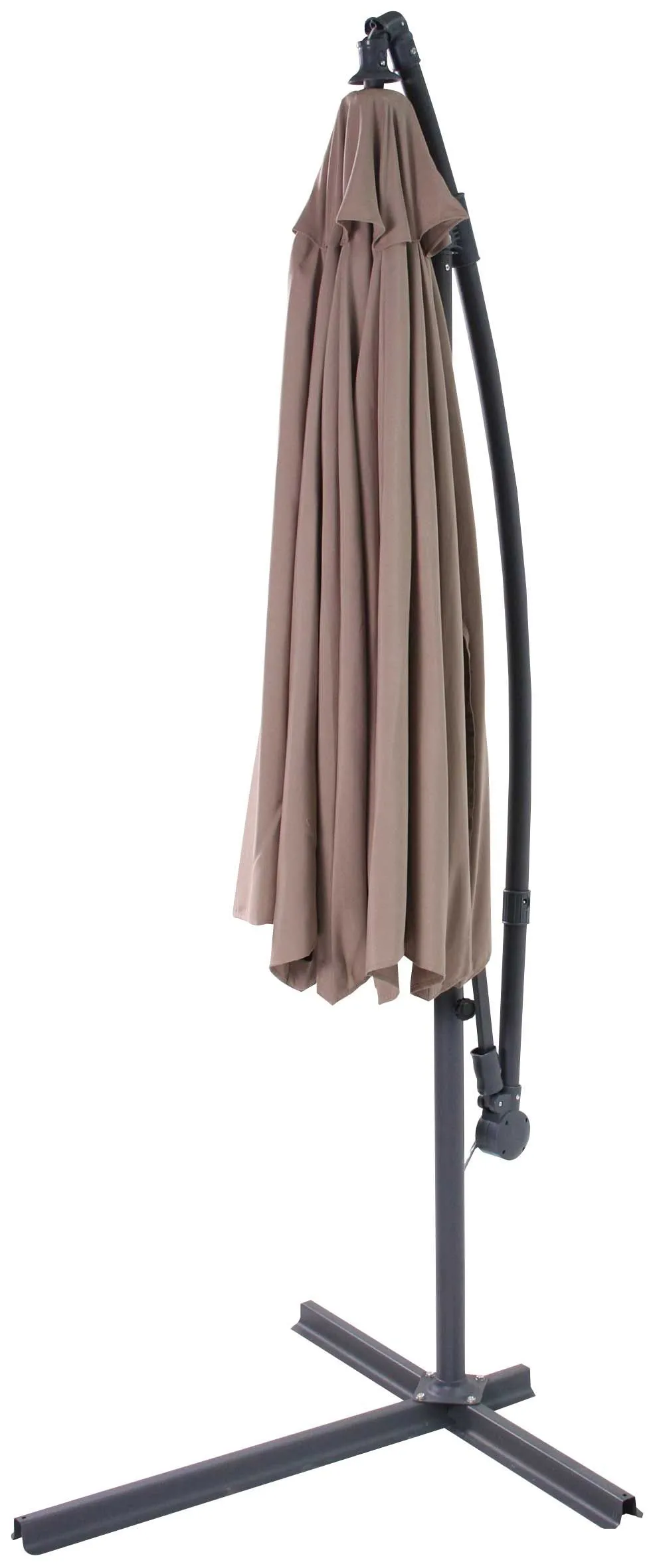 Parasol Menorca Ø300 avec pied croisé – taupe