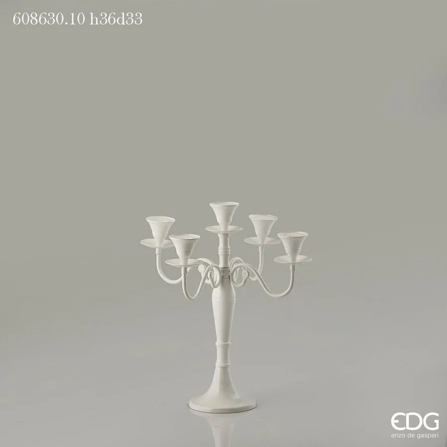 EDG Enzo De Gasperi Metal Candle Holder 5 Arms H 36 Cm D 33 Cm Metal W