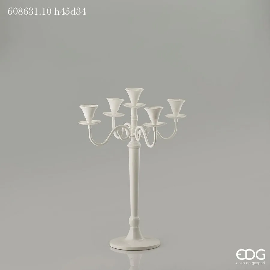 EDG Enzo De Gasperi Metal Candle Holder 5 Arms H 45 Cm D 34 Cm Metal W