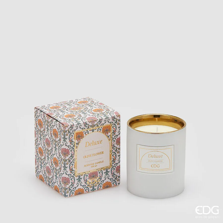 EDG Enzo De Gasperi Deluxe Candle with Scent H 9.5 Cm D 8 Cm Olive Flo