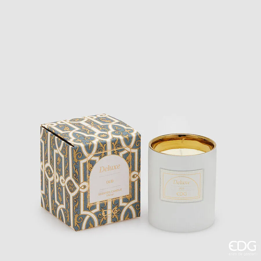 EDG Enzo De Gasperi Deluxe Candle with Scent H 9.5 Cm D 8 Cm Oud Gift
