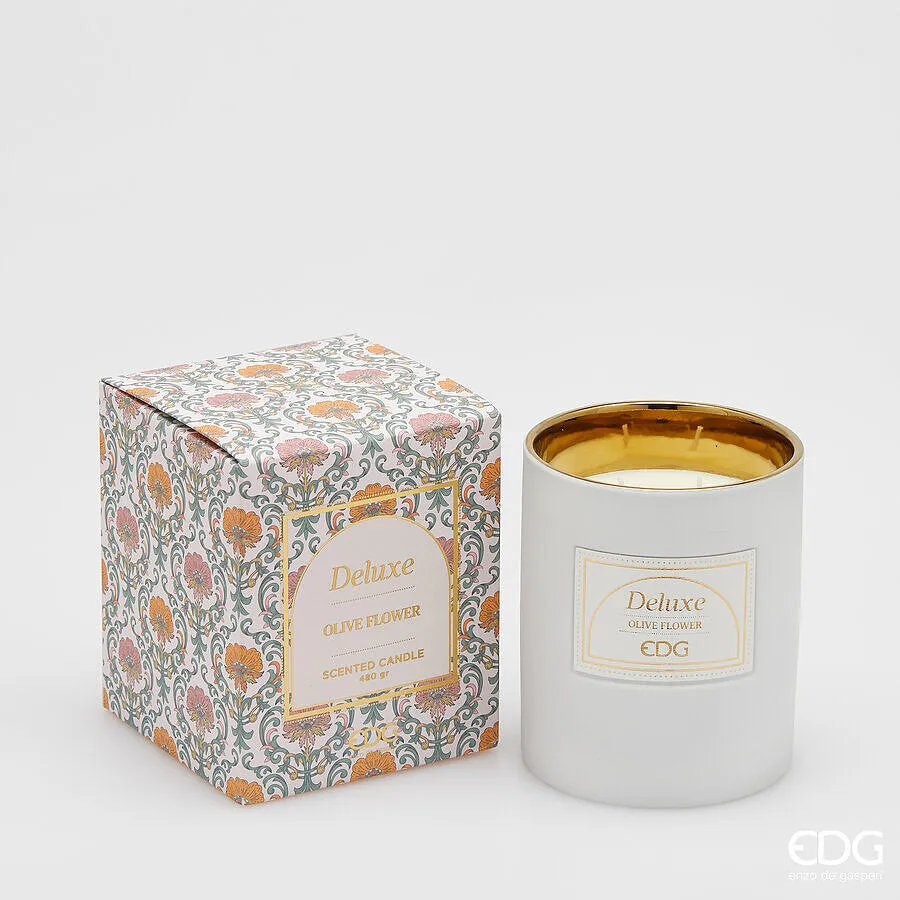 EDG Enzo De Gasperi Deluxe Candle with Scent H 12 Cm D 10 Cm Olive Flo