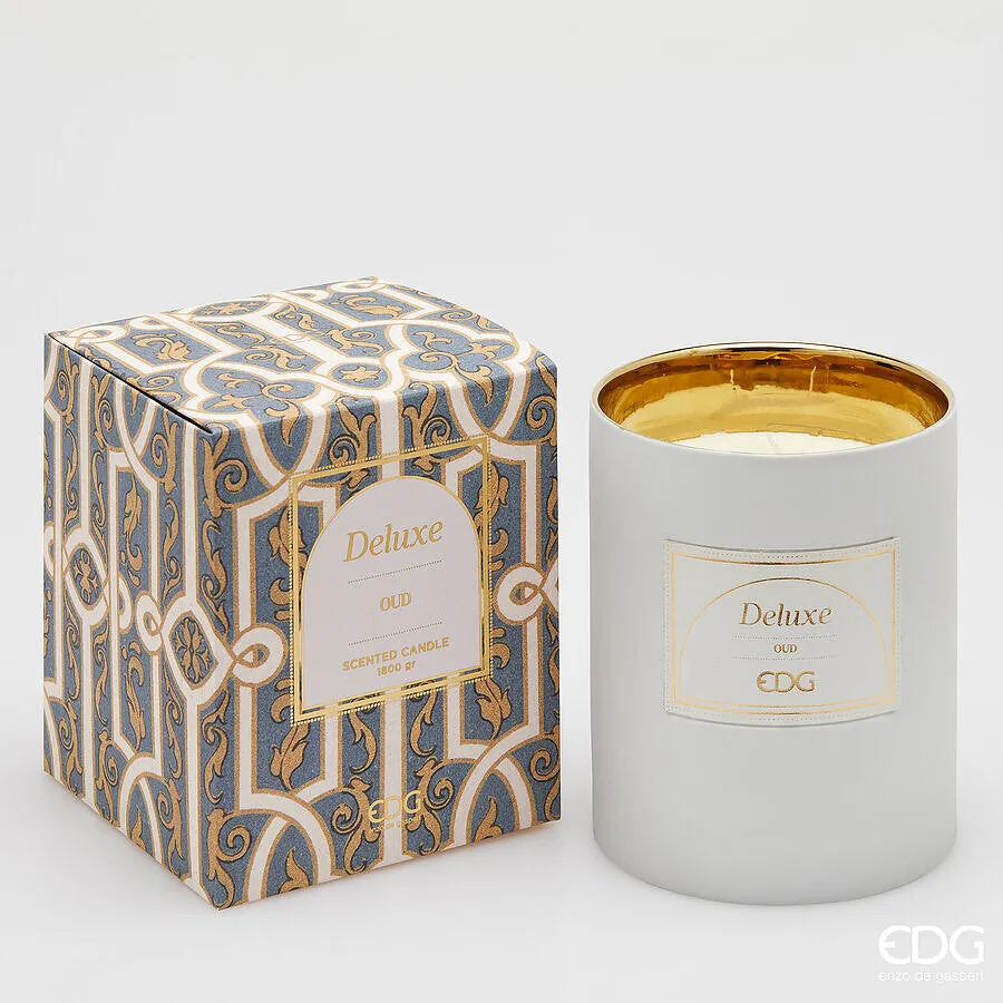 EDG Enzo De Gasperi Deluxe Candle with Scent H 18 Cm D 15 Cm Oud Gift