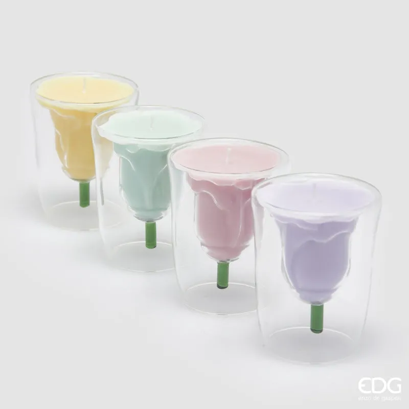 EDG Enzo De Gasperi Tulip Candle with Perfume H 10 Cm D 8 Cm 4 Ass. Pr