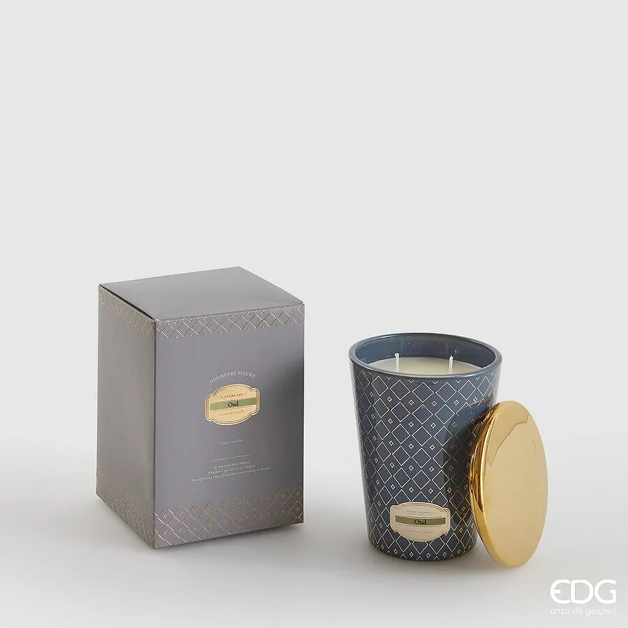 EDG Enzo De Gasperi Enigma Candle with Scent H 12 Cm 360 Gr Oud Gift B