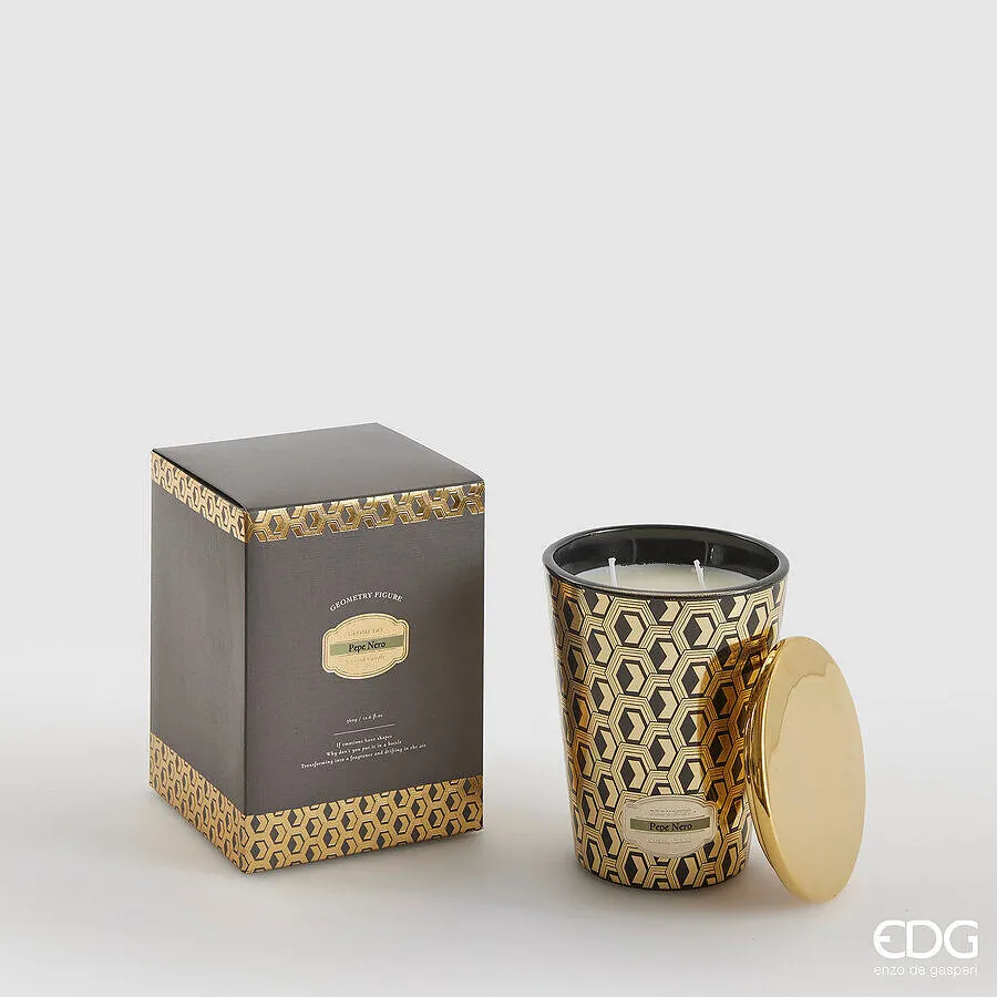 EDG Enzo De Gasperi Enigma Candle with Scent H 12 Cm 360 Gr Black Pepp