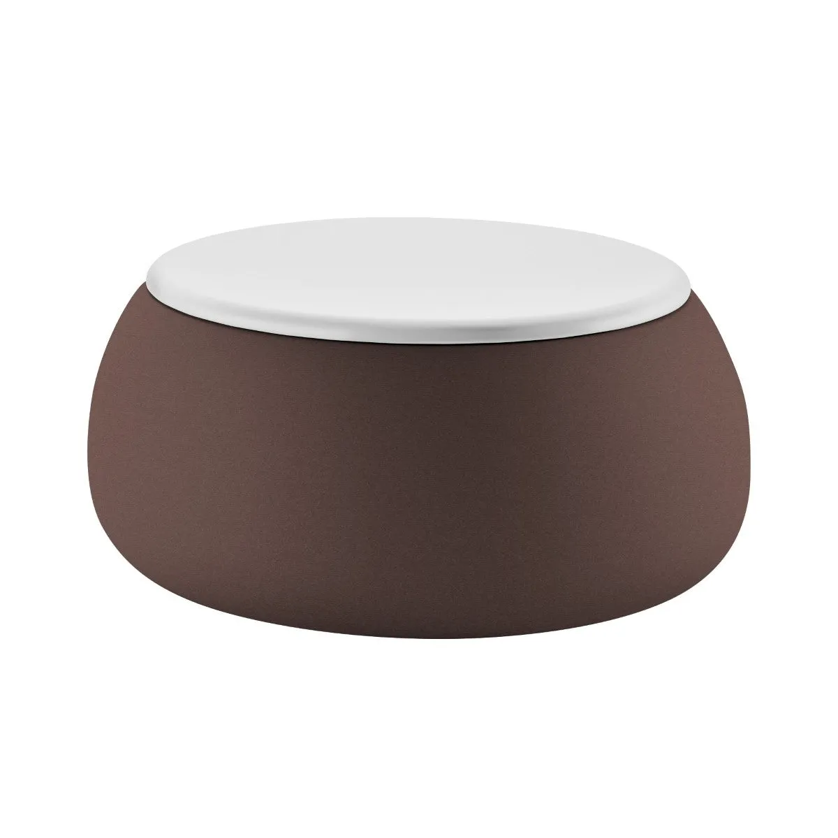 Plust T Ball Coffee Table Container with Golden Rust Top