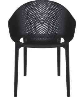 Fauteuil de terrasse noir 81x54x60 cm Sky