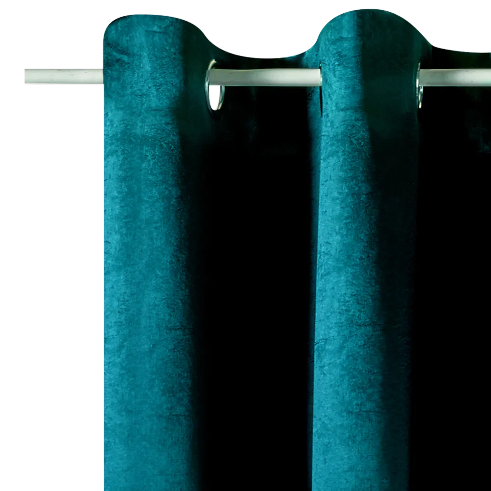 Rideau GRAZIA coloris bleu paon 140 x 240 cm - 4MURS