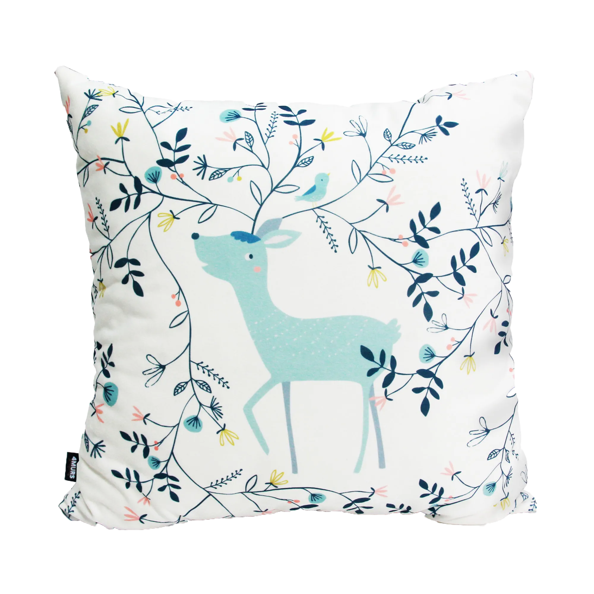 4MURS Coussin ENCHANTED FOREST coloris blanc 45 x 45 cm - 4MURS