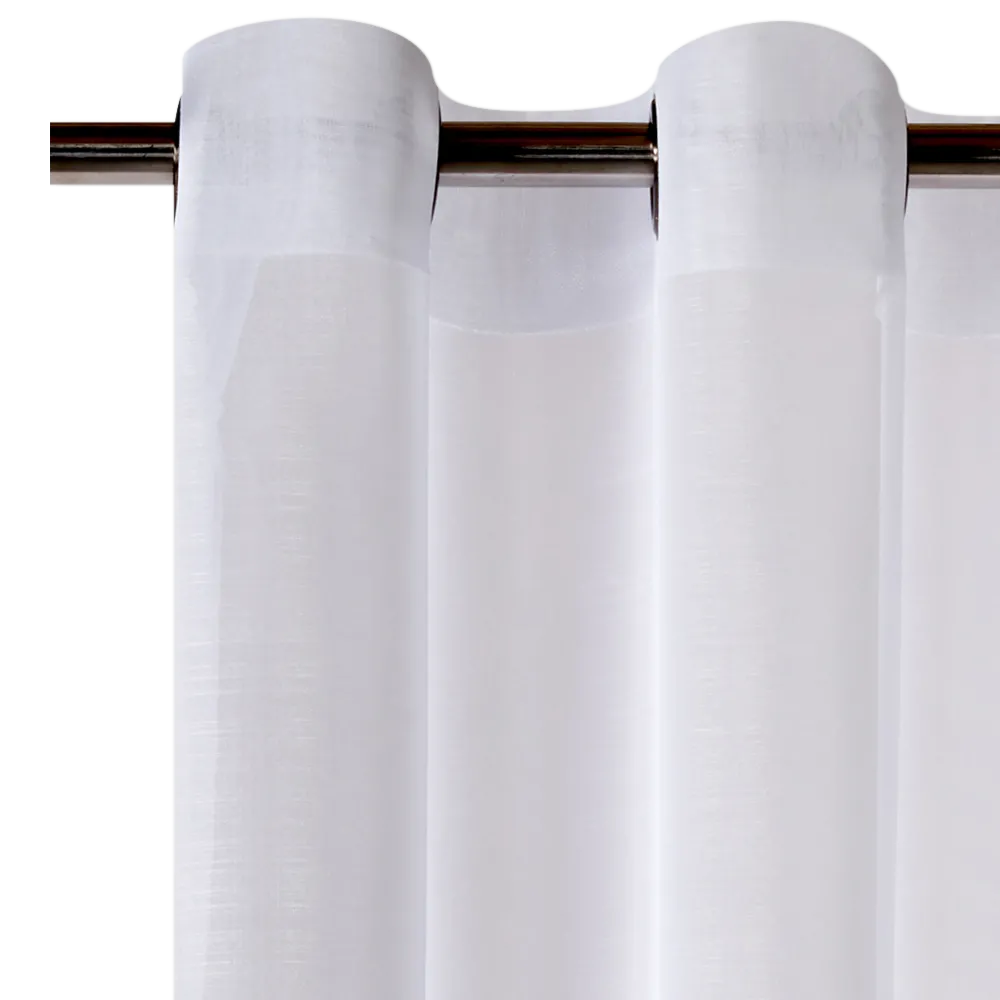 Voilage ÉTAMINE GIVRÉE coloris blanc 145 x 240 cm - 4MURS