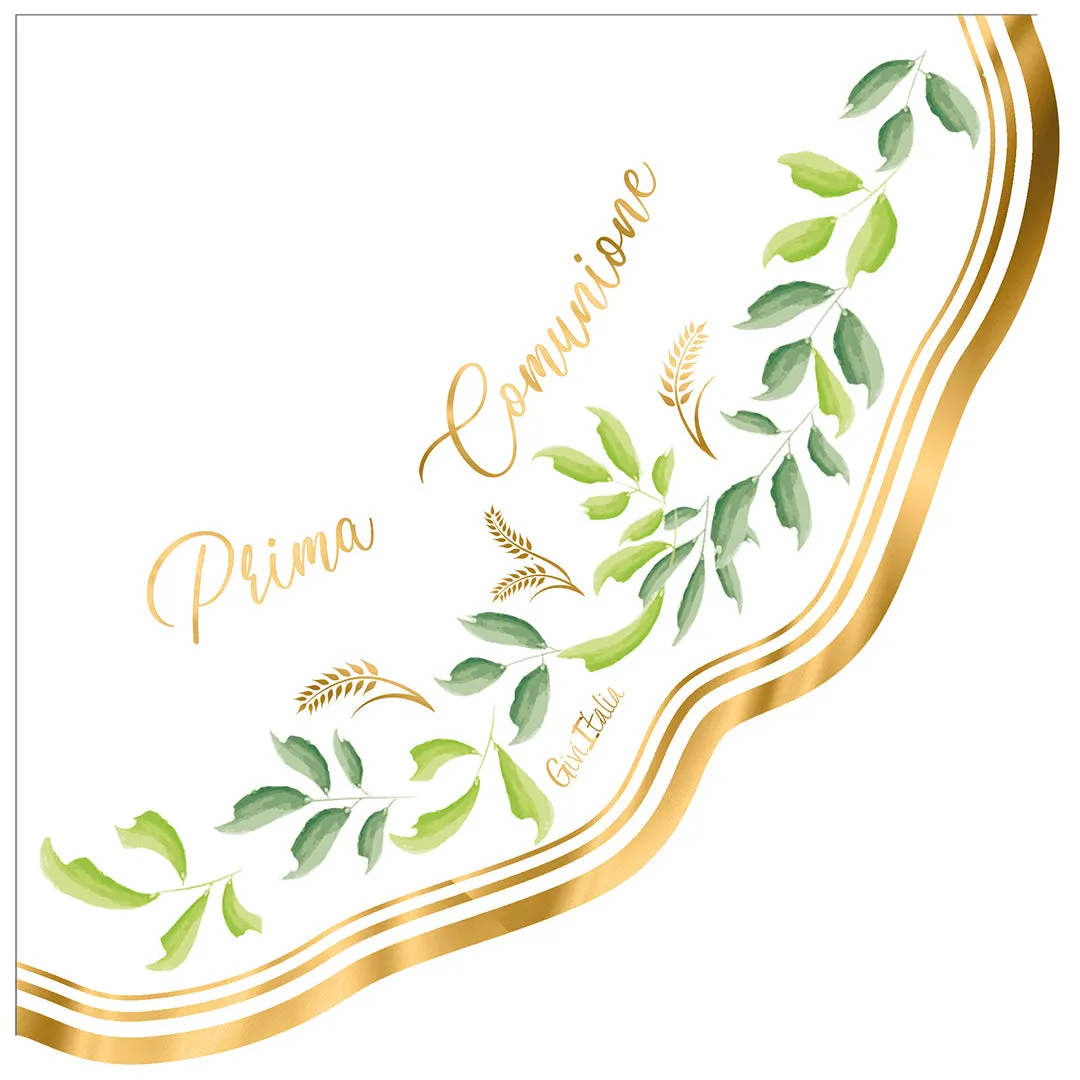 Givi Napkins New Liberty First Communion 33 x 33 Cm Cf 16 Pcs White