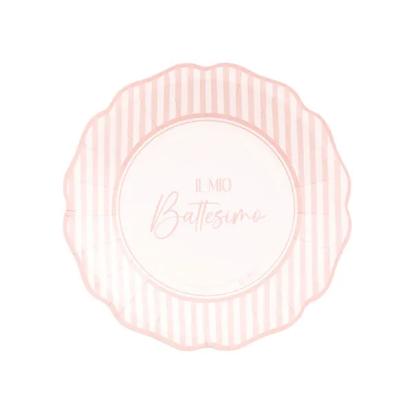 Givi New Liberty Plates My Baptism D 21 Cm Cf 8 Pcs Pink