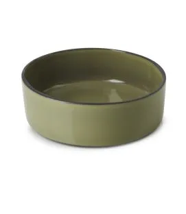 Assiette creuse rond vert porcelaine culinaire Ø 14 cm Caractère Revol