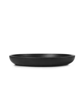 Assiette creuse rond noir porcelaine culinaire Ø 27 cm Adelie Revol