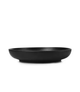 Assiette creuse rond noir porcelaine culinaire Ø 23,5 cm Adelie Revol
