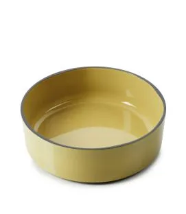 Assiette creuse rond jaune porcelaine culinaire Ø 17 cm Caractère Revol