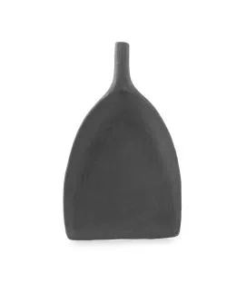 Assiette pelle Noir brut porcelaine culinaire 18,5x14,5 cm Yli Revol