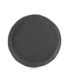 Assiette plate Noir brut porcelaine culinaire Ø 21,5 cm Yli Revol