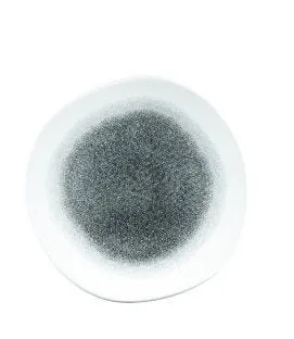 Assiette rond noir porcelaine vitrifiée Ø 26,4 cm Raku Churchill