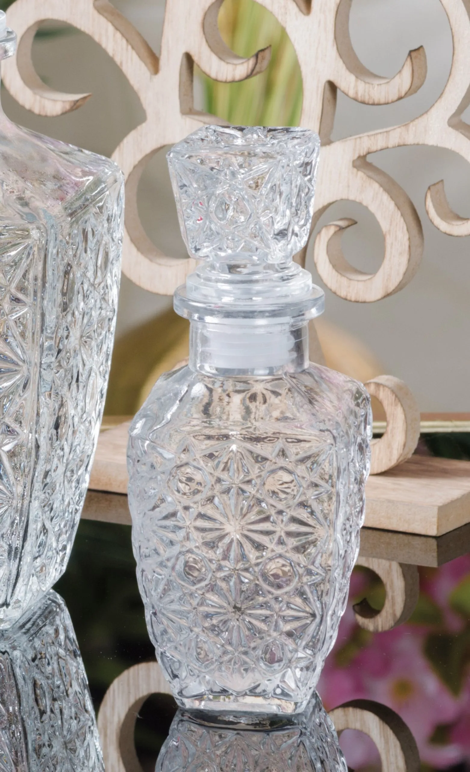 Italian Gift Glass Bottle 240 MlH 17 x 7 x 7 Cm Transparent
