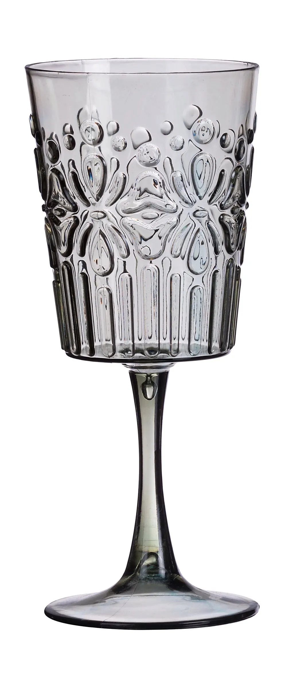 Gift Italian Wine Glass Plastic Wieky Ass. D 9 Cm H 20 Cm Grey Blue or