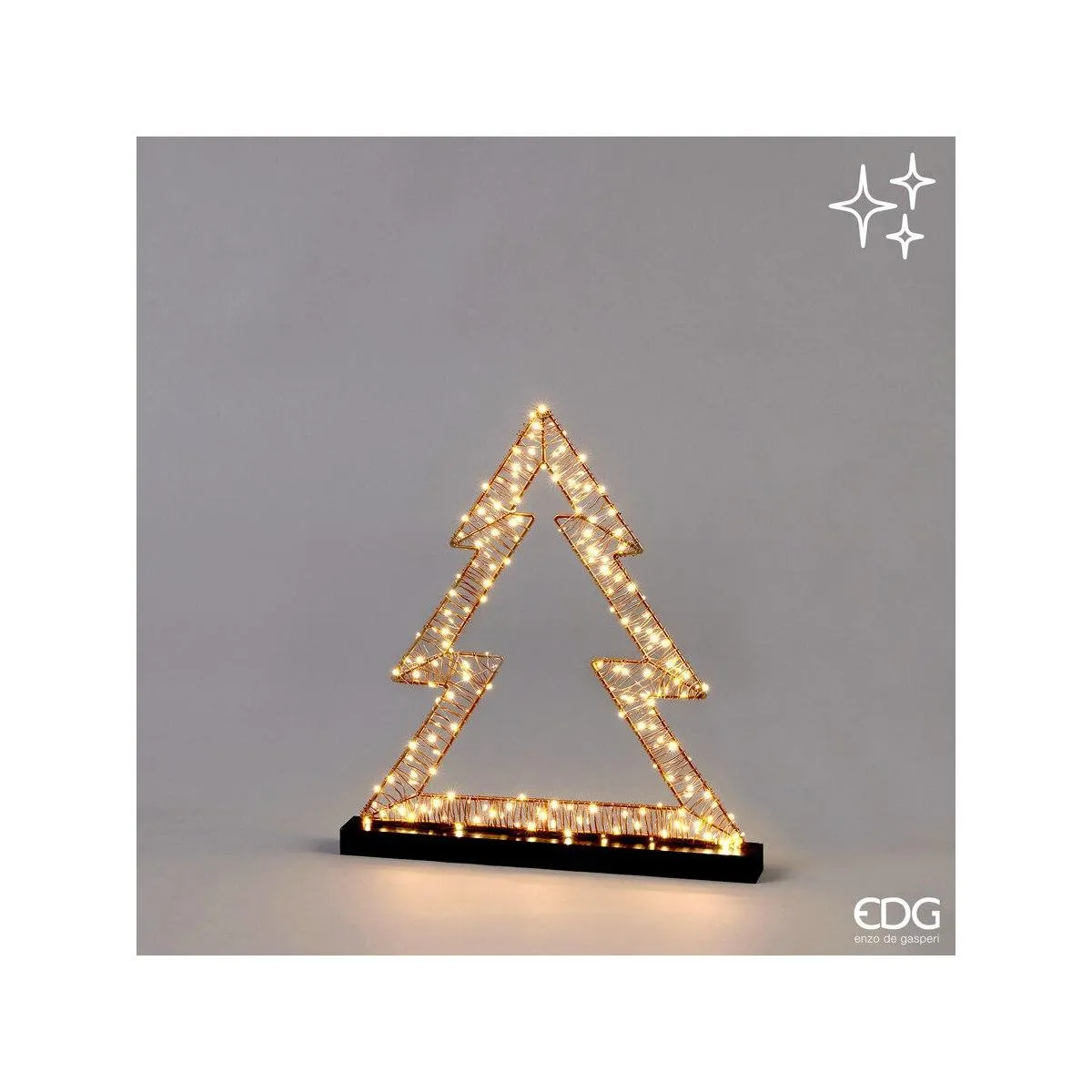 EDG Enzo De Gasperi Christmas Pine with Microled 210 with Flat H 50 Cm