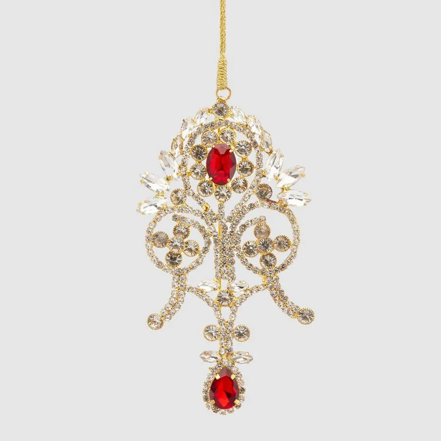 EDG Enzo De Gasperi Christmas Decorations Damask Glass Gems H 13 Cm Re