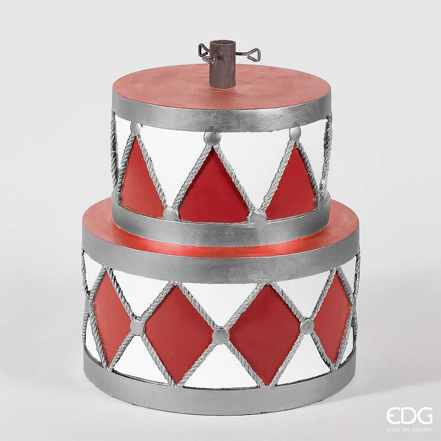 EDG Enzo De Gasperi Christmas Tree Base Drum for Pine H 49 Cm D 45 Cm