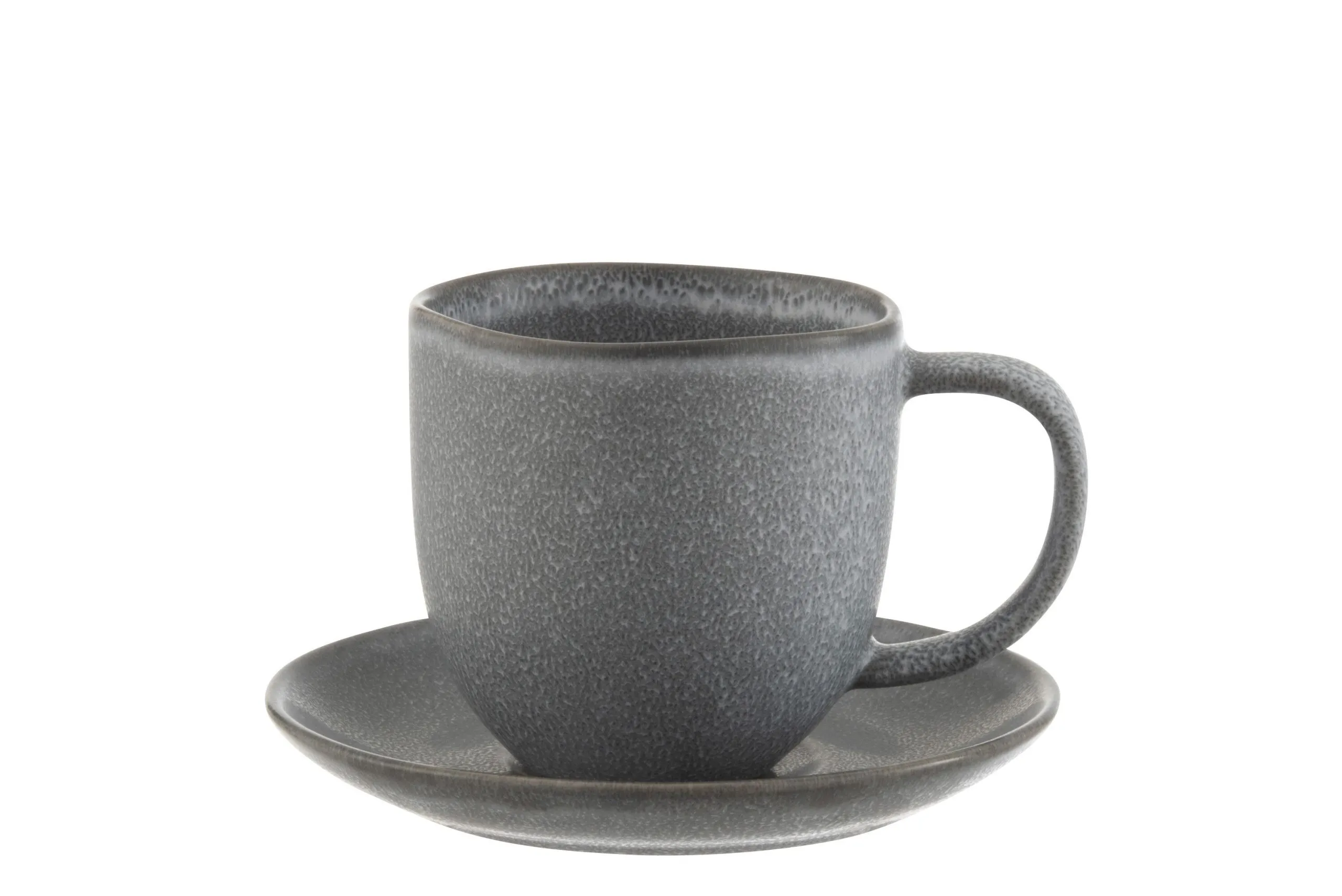 Tasse + sous-tasse louise ceramique gris