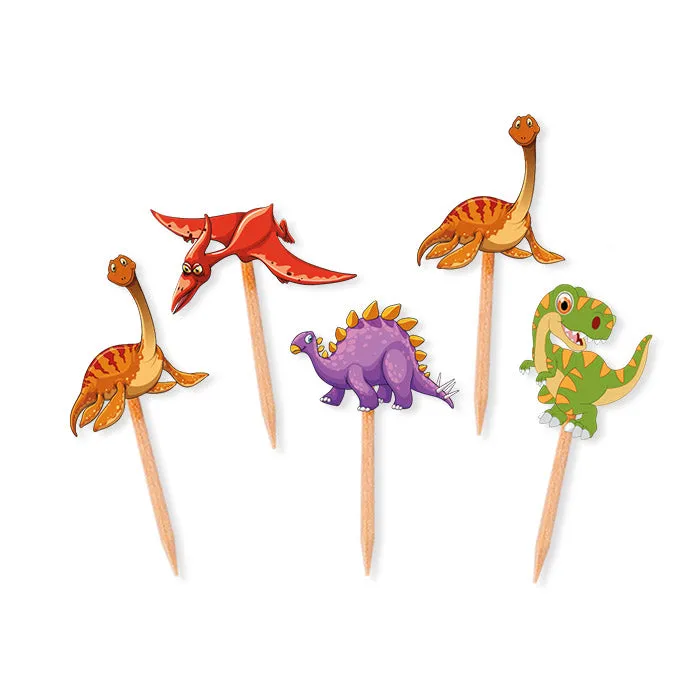 Big Party Picks Shaped Jurassik 4 x 7 Cm Cf 25 Pcs Multicolor