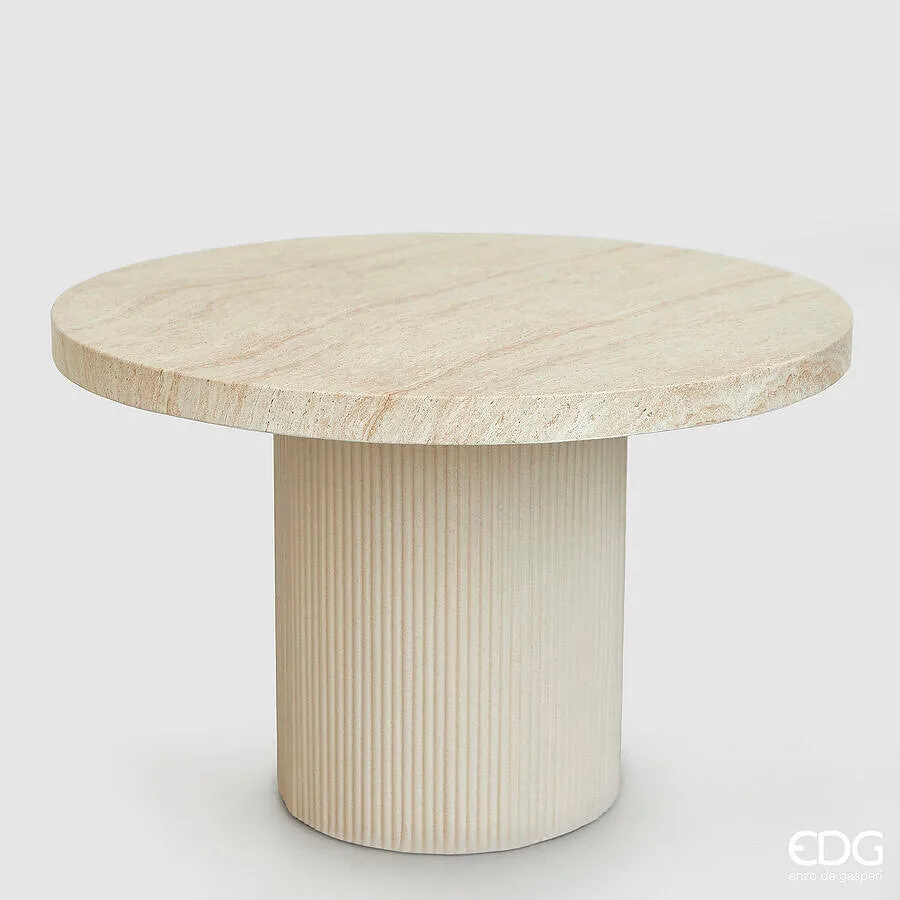 EDG Enzo De Gasperi Tivoli Round Table H 76 Cm D 122 Cm Resinstone San
